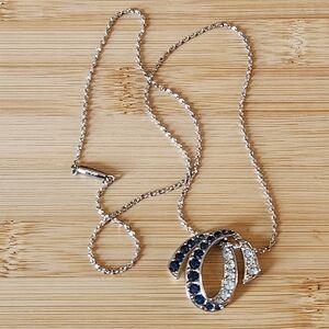 Vintage Gallery Original Blue Rhinestone Necklace